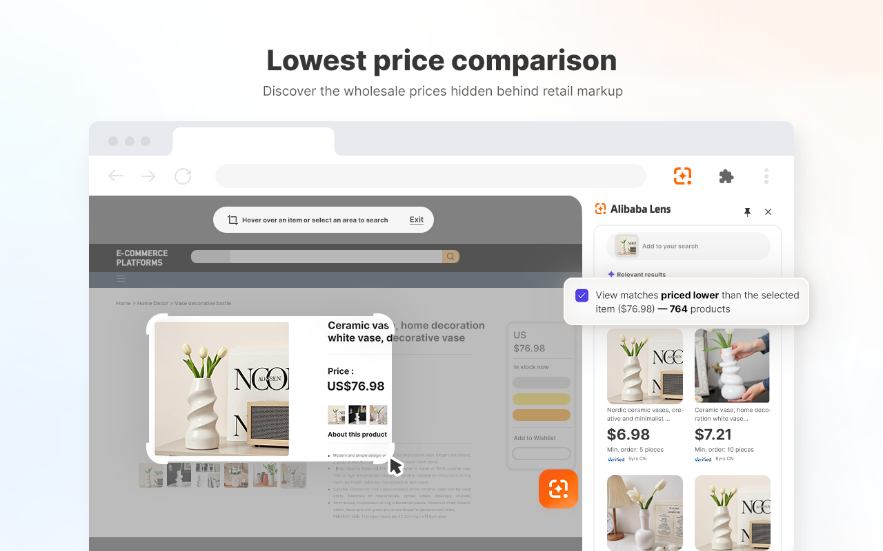 Alibaba Lens: Official Alibaba.com Image Search Tool for Wholesale Supply chrome谷歌浏览器插件_扩展第3张截图