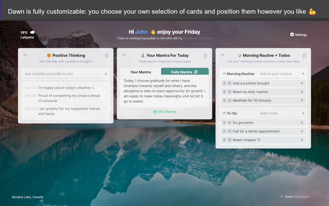 Dawn: New Tab Dashboard chrome谷歌浏览器插件_扩展第2张截图