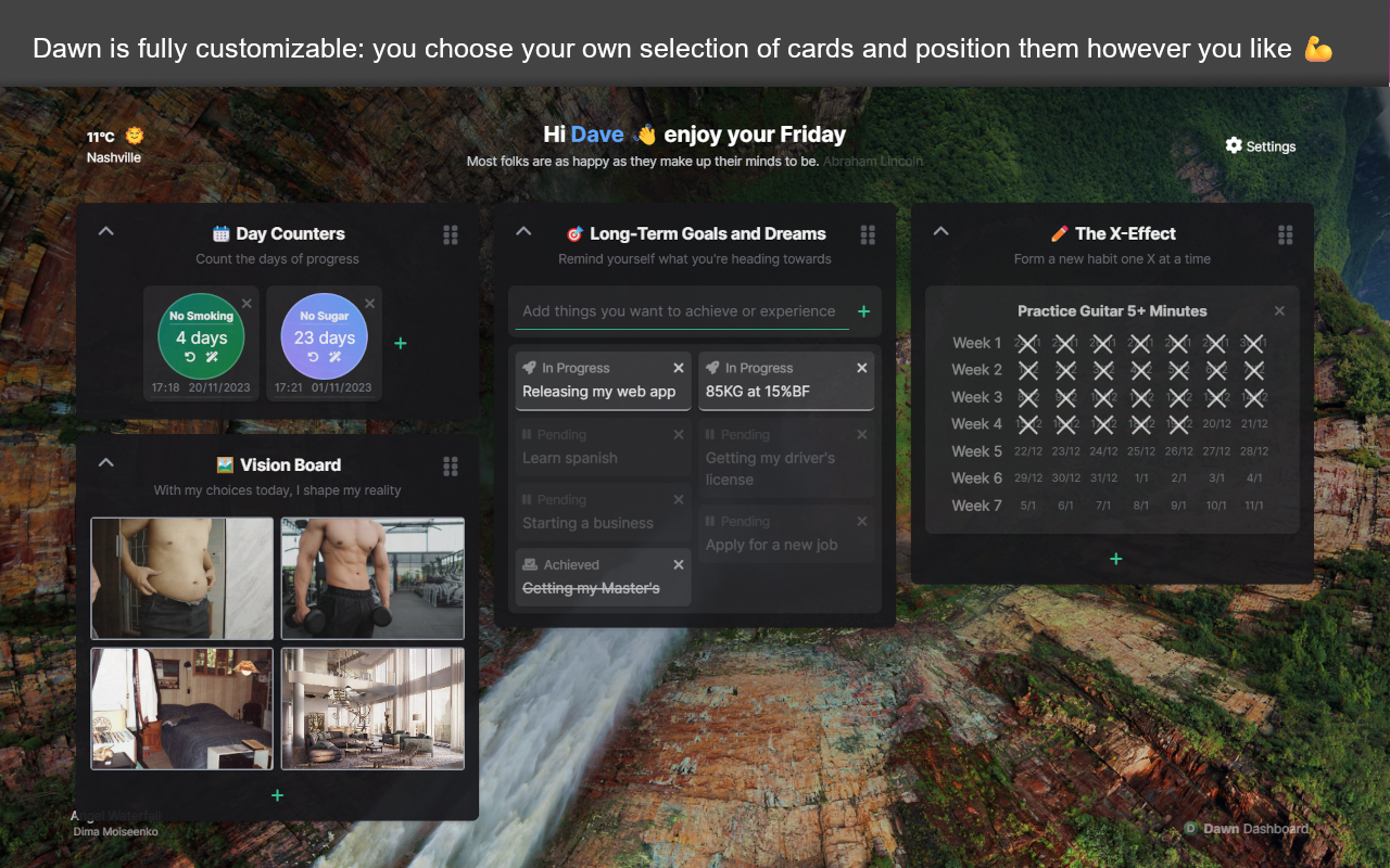 Dawn: New Tab Dashboard chrome谷歌浏览器插件_扩展第3张截图
