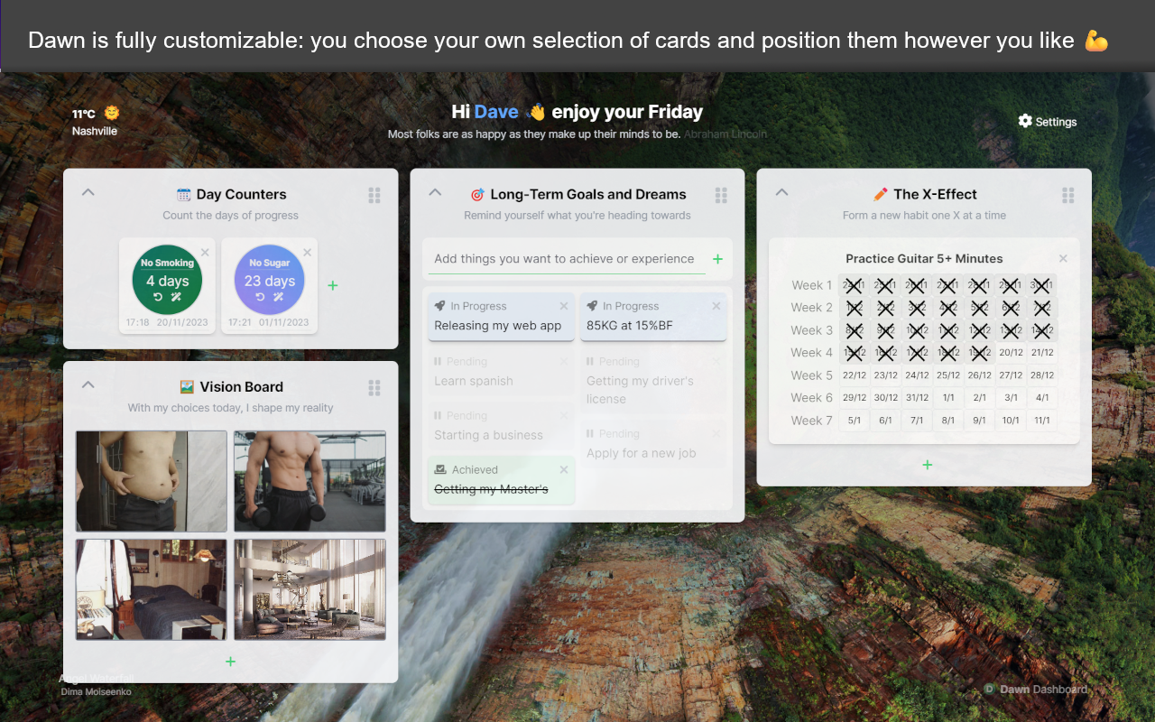 Dawn: New Tab Dashboard chrome谷歌浏览器插件_扩展第5张截图
