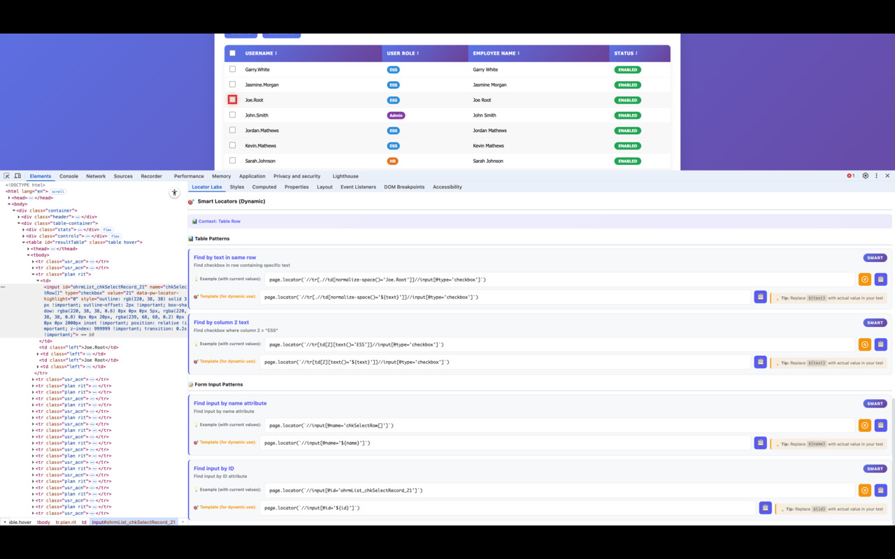 Locator Labs-Playwright, Selenium, Cypress & WebdriverIO Locator Generator chrome谷歌浏览器插件_扩展第3张截图