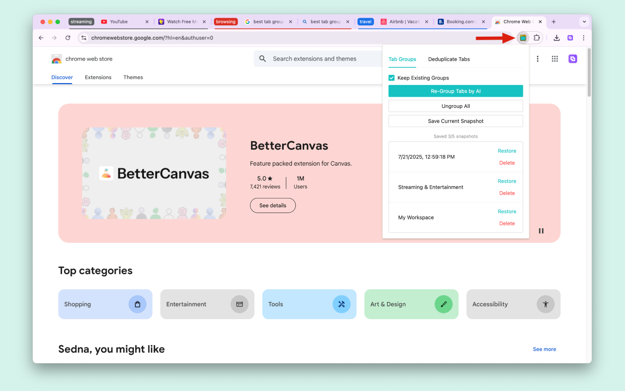AI标签分组大师 chrome谷歌浏览器插件_扩展第2张截图