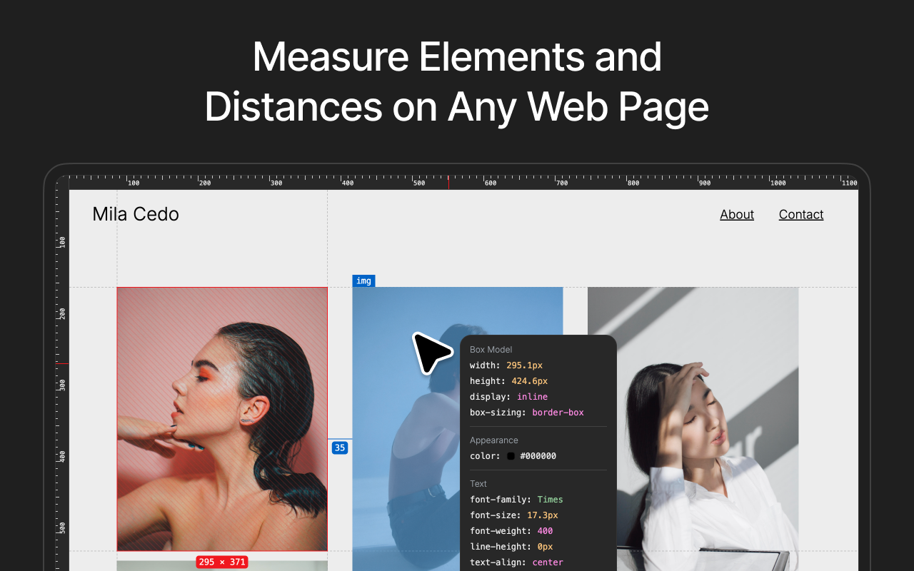 Screen Ruler - Measure The Web chrome谷歌浏览器插件_扩展第1张截图