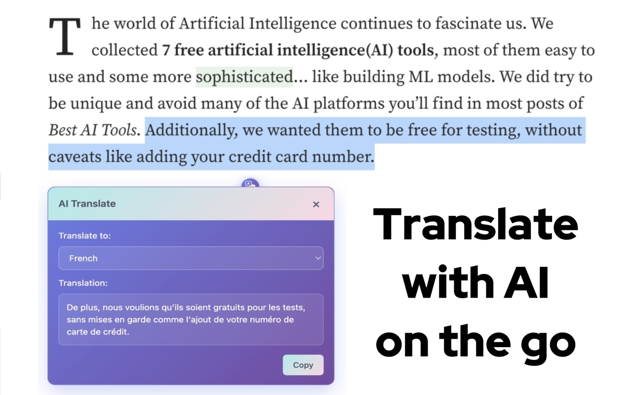 人工智能翻译 chrome谷歌浏览器插件_扩展第1张截图
