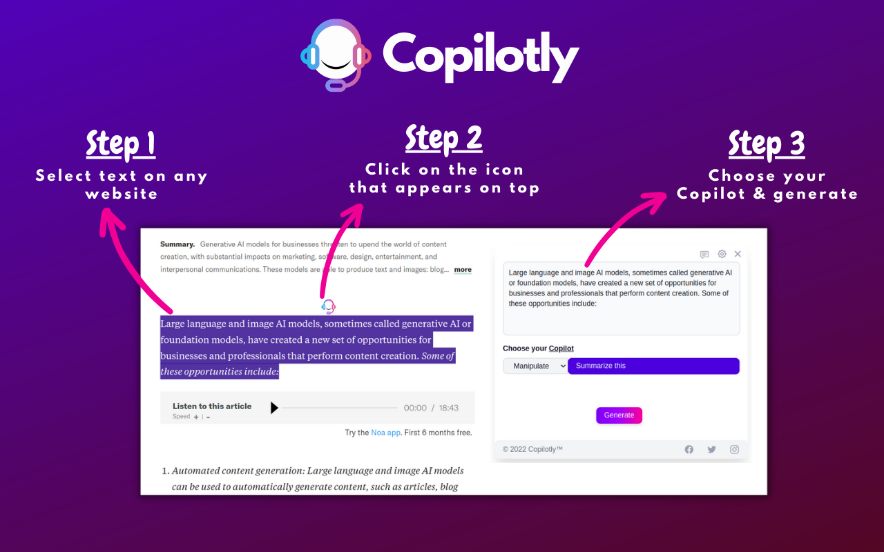 Copilotly: Your Personal AI Copilot chrome谷歌浏览器插件_扩展第3张截图