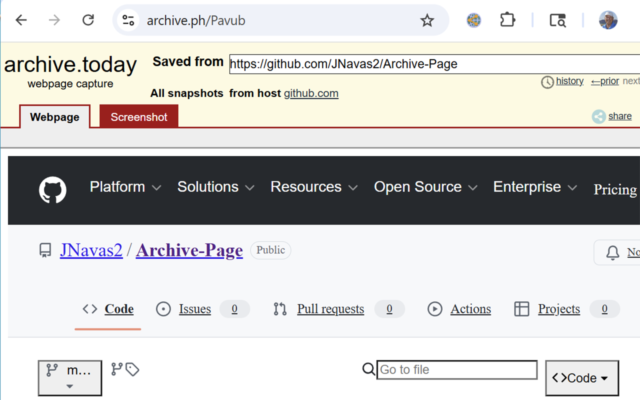 Archive Page chrome谷歌浏览器插件_扩展第1张截图