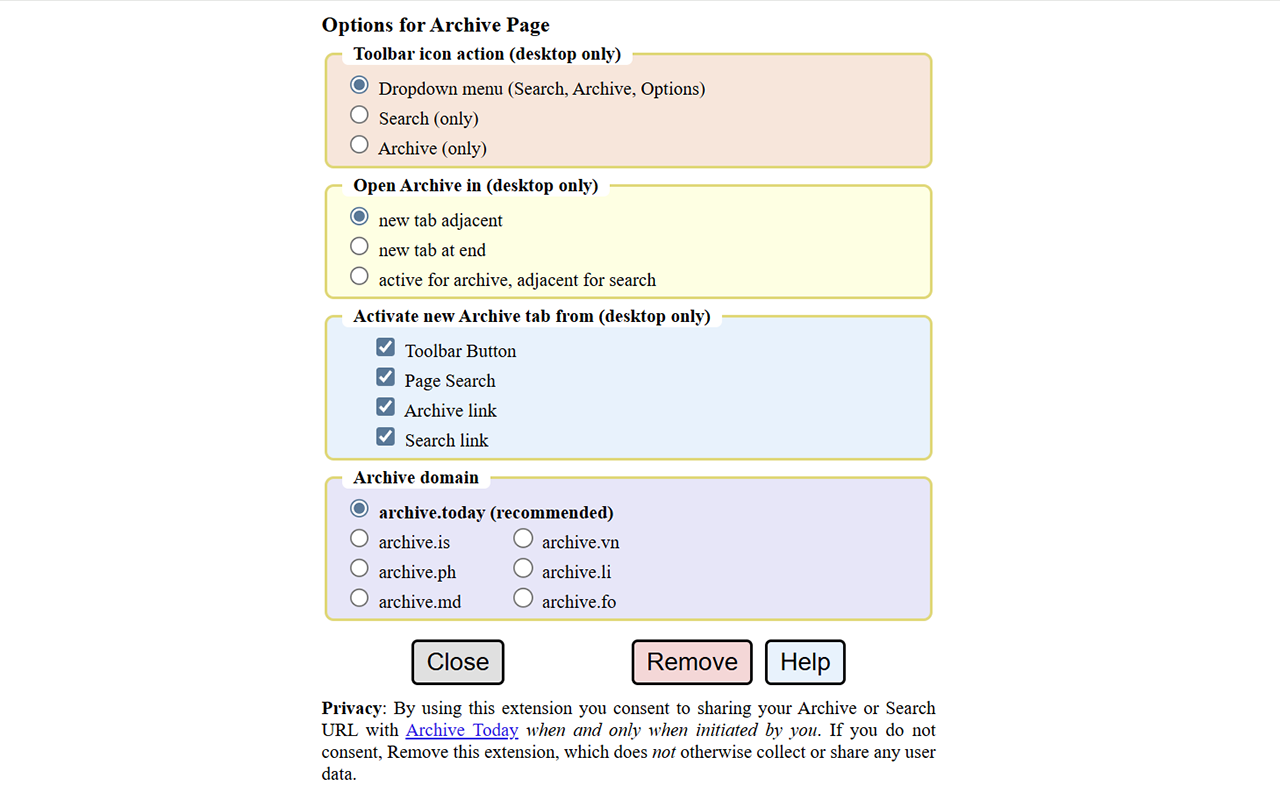 Archive Page chrome谷歌浏览器插件_扩展第2张截图