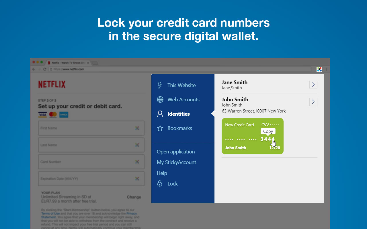 Sticky Password manager & safe chrome谷歌浏览器插件_扩展第2张截图