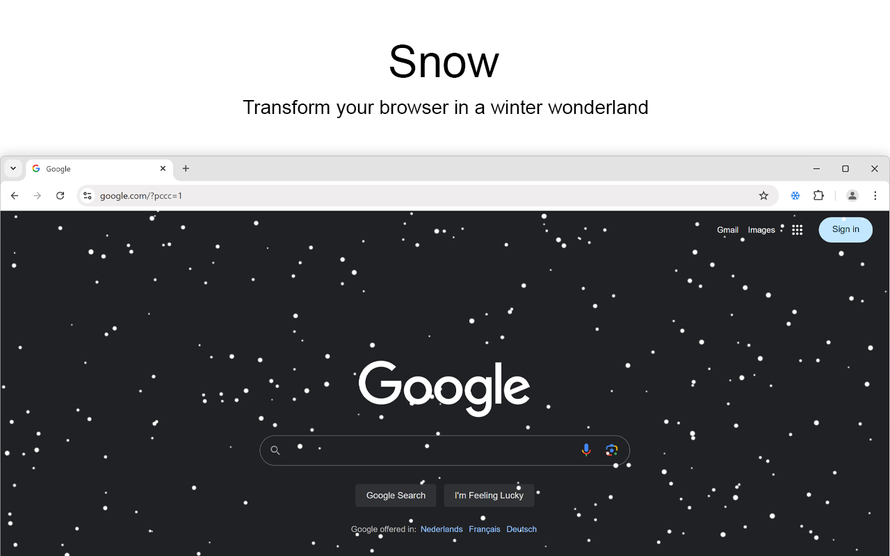 Snow for Google Chrome chrome谷歌浏览器插件_扩展第2张截图