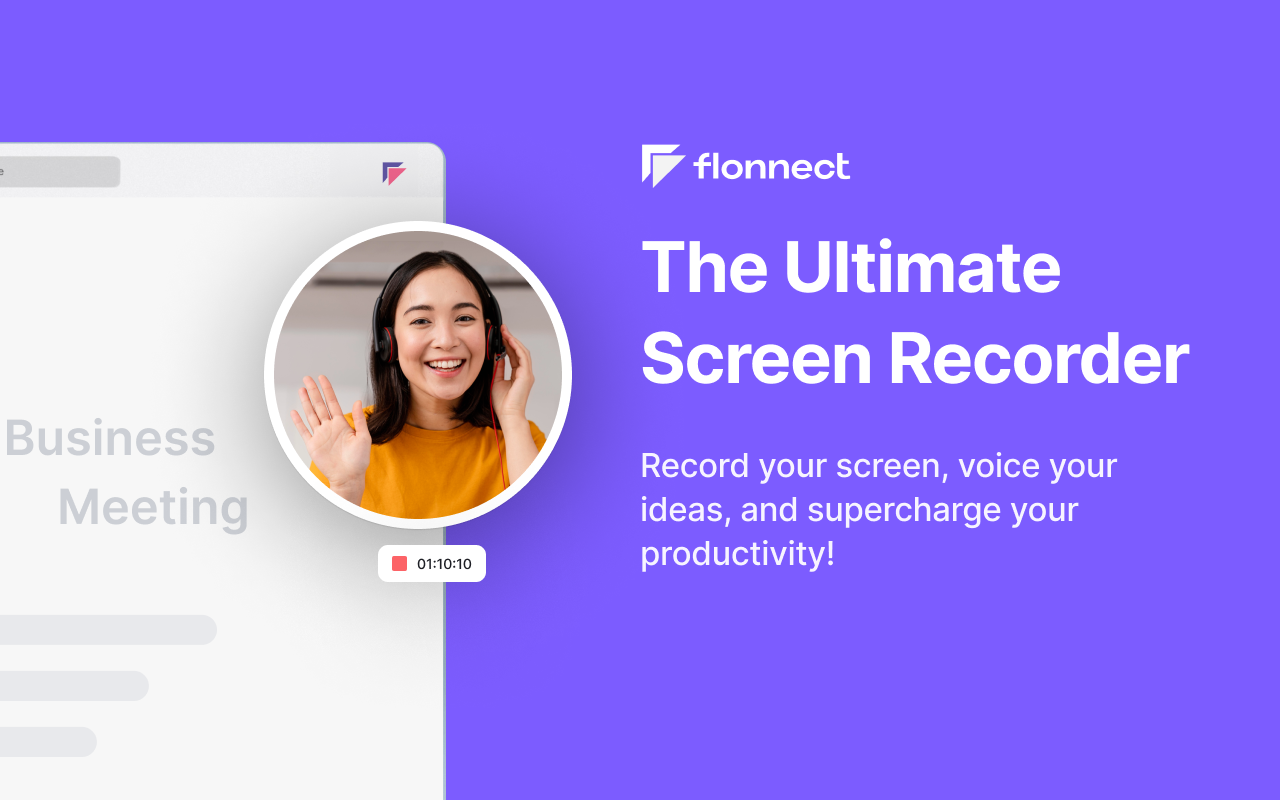 Screen & Webcam recorder - Flonnect chrome谷歌浏览器插件_扩展第2张截图