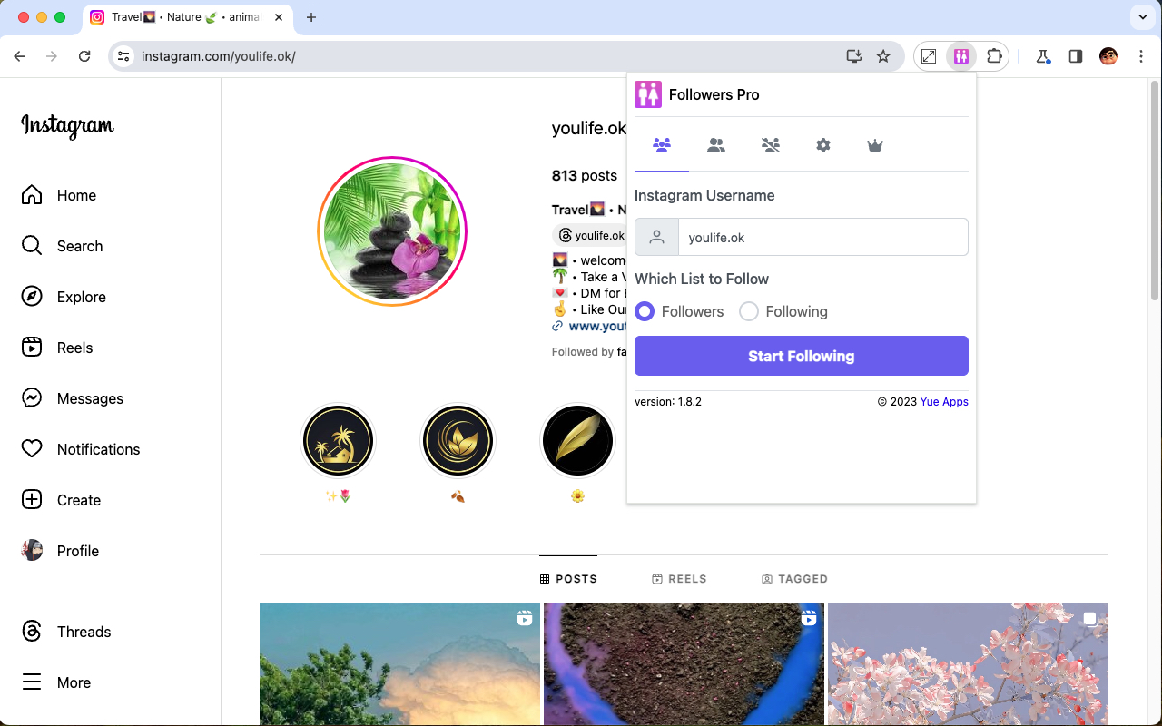IG Auto Follow Unfollow - IG 自动关注取关 chrome谷歌浏览器插件_扩展第4张截图