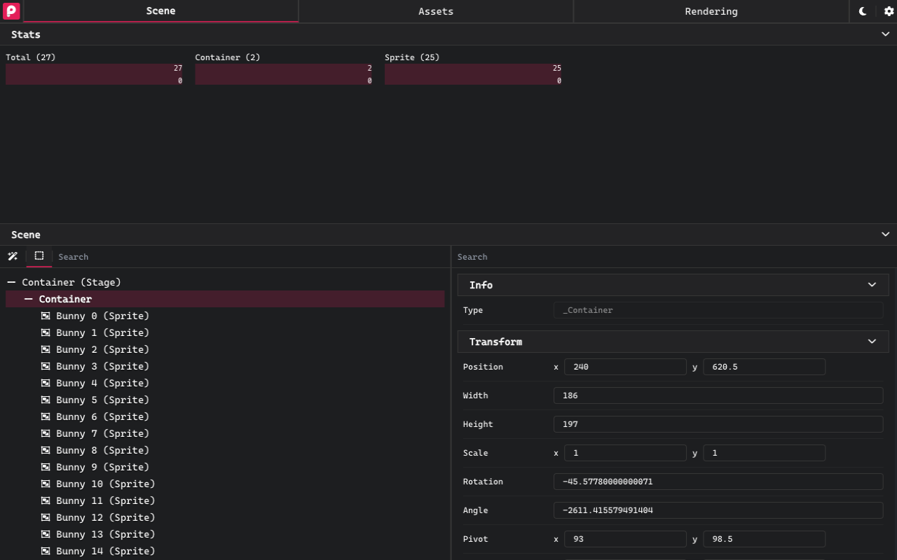PixiJS DevTools chrome谷歌浏览器插件_扩展第1张截图