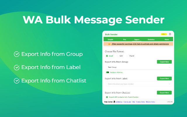 Bulk Sender - WhatsApp 群发助手 chrome谷歌浏览器插件_扩展第3张截图