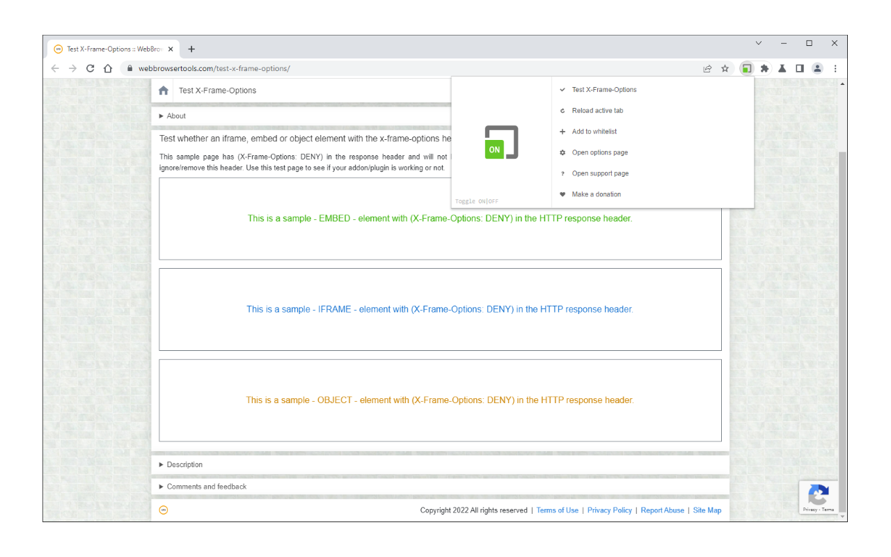 Allow X-Frame-Options chrome谷歌浏览器插件_扩展第2张截图