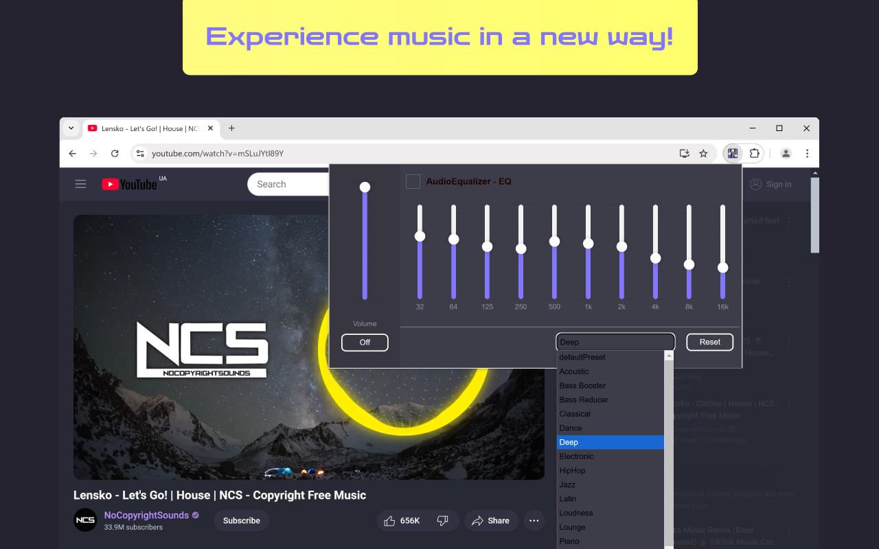 Sound Equalizer - Equalizer chrome谷歌浏览器插件_扩展第3张截图