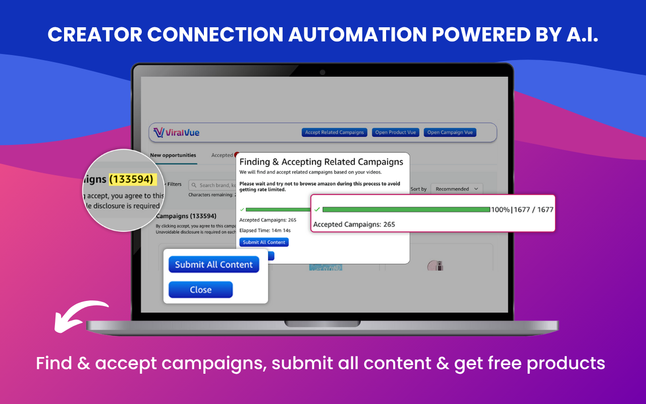 Viral Vue for Amazon Influencers & Associates chrome谷歌浏览器插件_扩展第2张截图