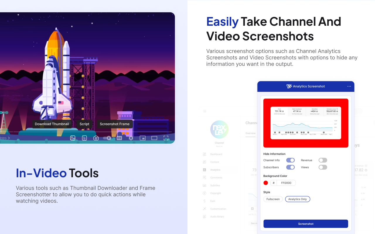 Nexlev YouTube Research & Analytics chrome谷歌浏览器插件_扩展第2张截图