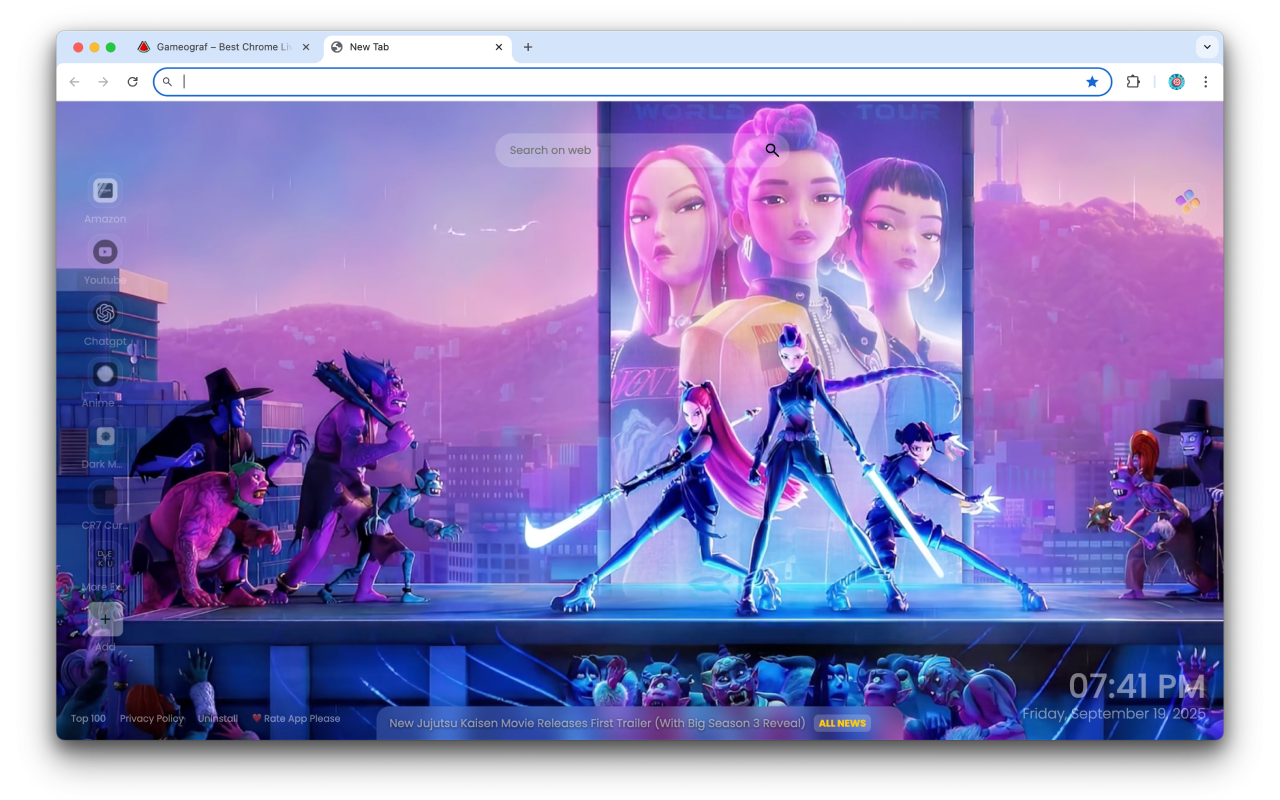 Kpop Demon Hunters Dark Encore Live Wallpaper chrome谷歌浏览器插件_扩展第4张截图