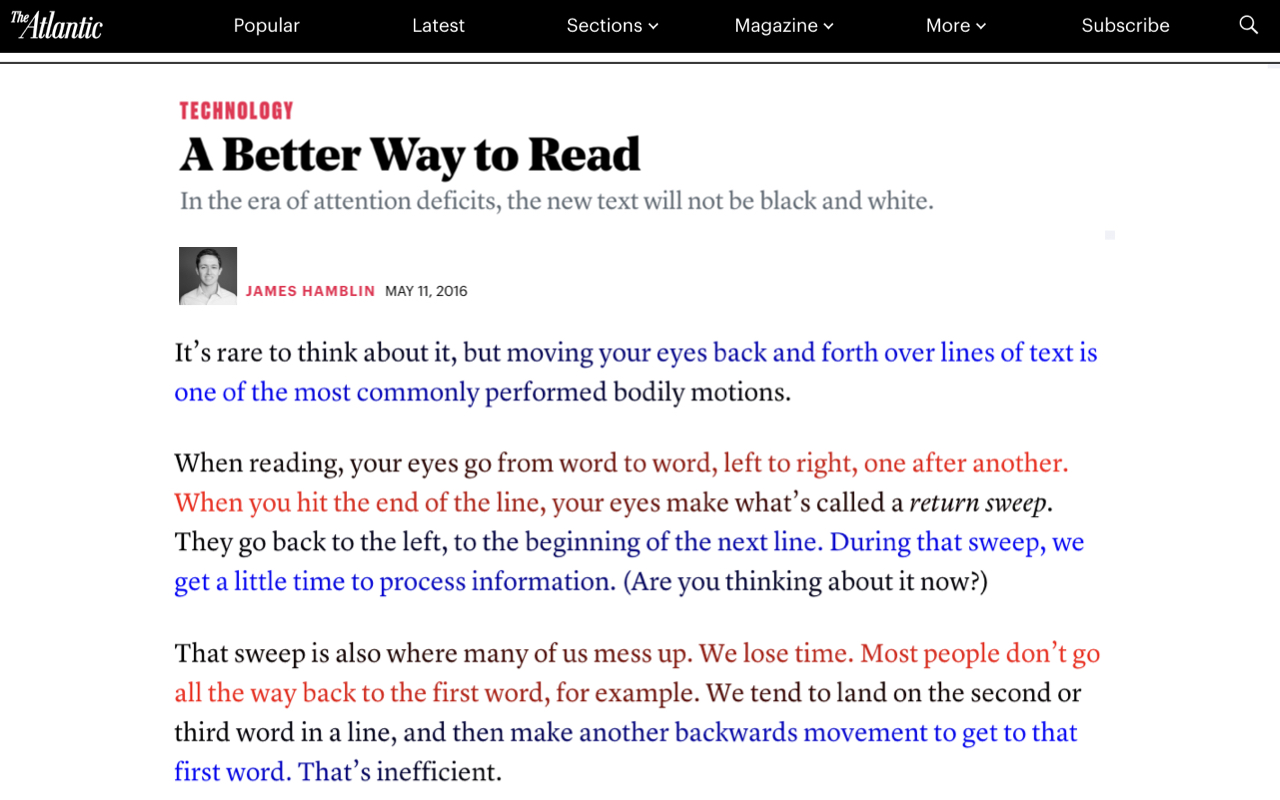 BeeLine Reader chrome谷歌浏览器插件_扩展第1张截图