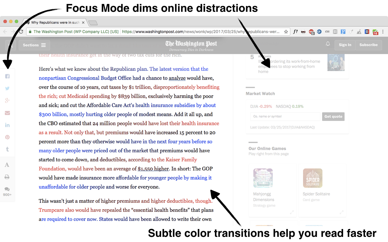 BeeLine Reader chrome谷歌浏览器插件_扩展第2张截图