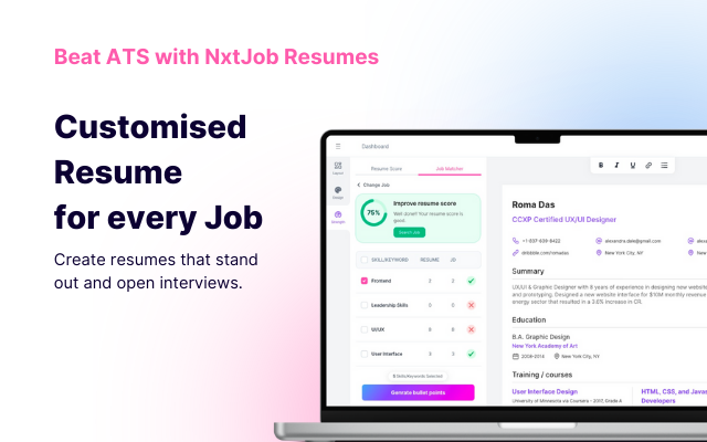 NxtJob AI LinkedIn Optimization & Job Tracker chrome谷歌浏览器插件_扩展第4张截图