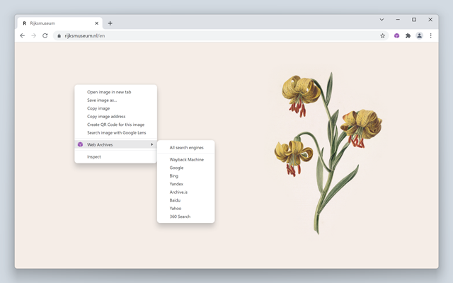 Web Archives chrome谷歌浏览器插件_扩展第3张截图