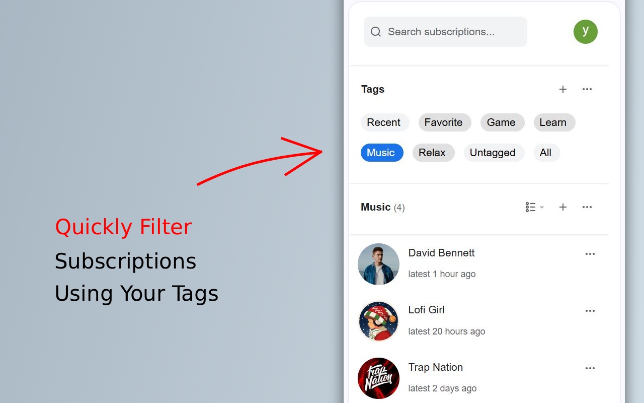 YouTube Subscription Manager - TagTube chrome谷歌浏览器插件_扩展第5张截图