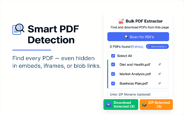 Bulk PDF Extractor chrome谷歌浏览器插件_扩展第3张截图