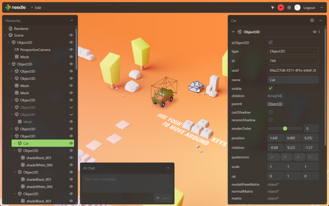 Needle Inspector — DevTools for three.js chrome谷歌浏览器插件_扩展第1张截图