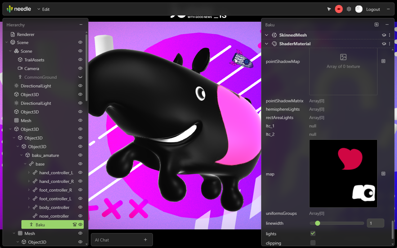 Needle Inspector — DevTools for three.js chrome谷歌浏览器插件_扩展第2张截图