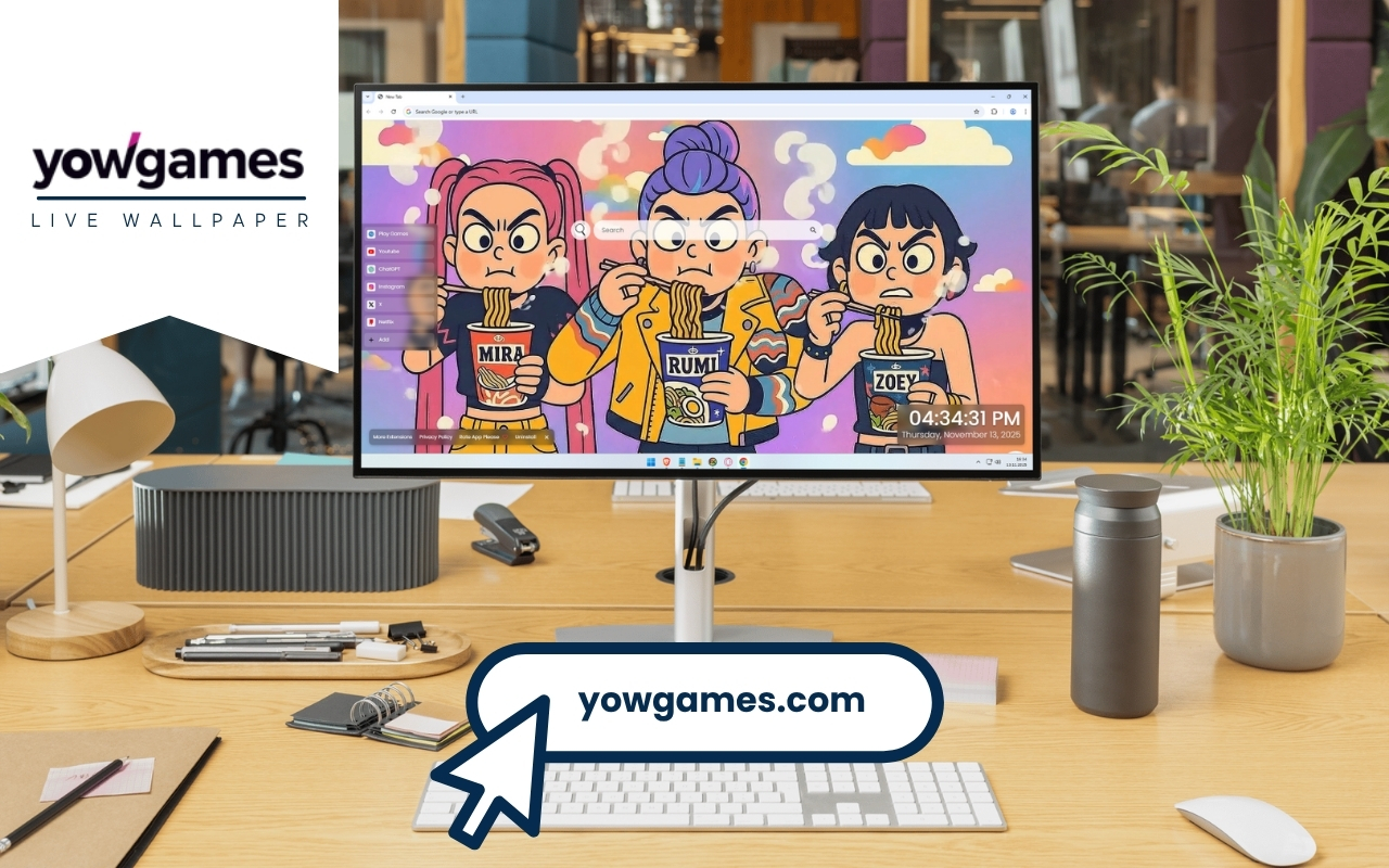 Kpop Demon Hunters - Mira Rumi and Zoey Live Wallpaper chrome谷歌浏览器插件_扩展第1张截图