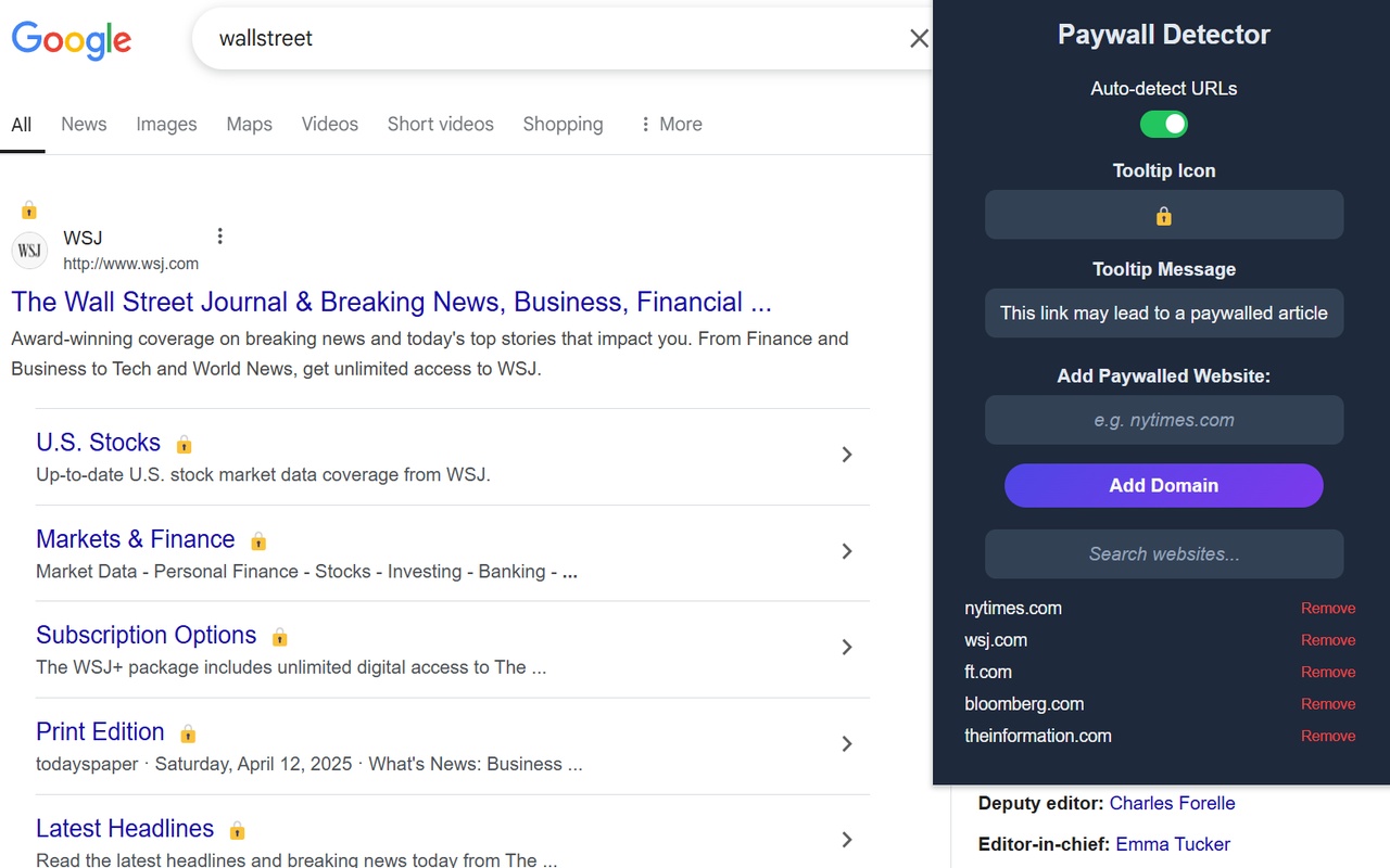 Paywall Detector for Chrome – Detect Subscription-Only or Premium Content chrome谷歌浏览器插件_扩展第2张截图