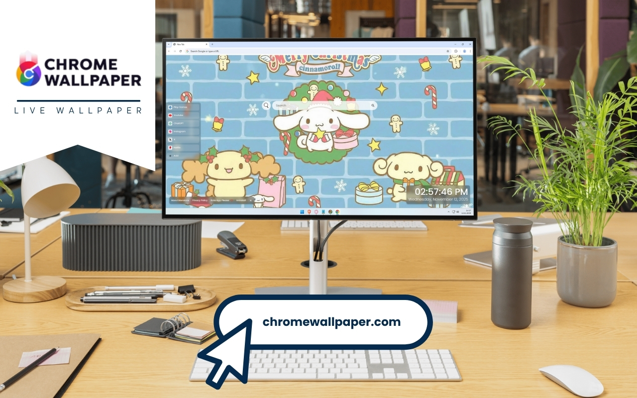 Cinnamoroll Christmas Live Wallpaper chrome谷歌浏览器插件_扩展第2张截图