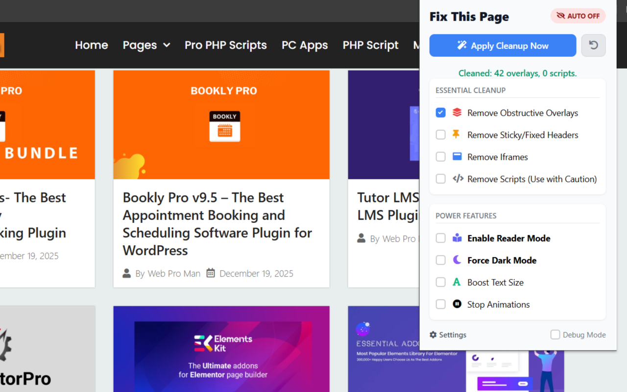 Fix This Page: Web Cleaner & Popup Remover chrome谷歌浏览器插件_扩展第2张截图