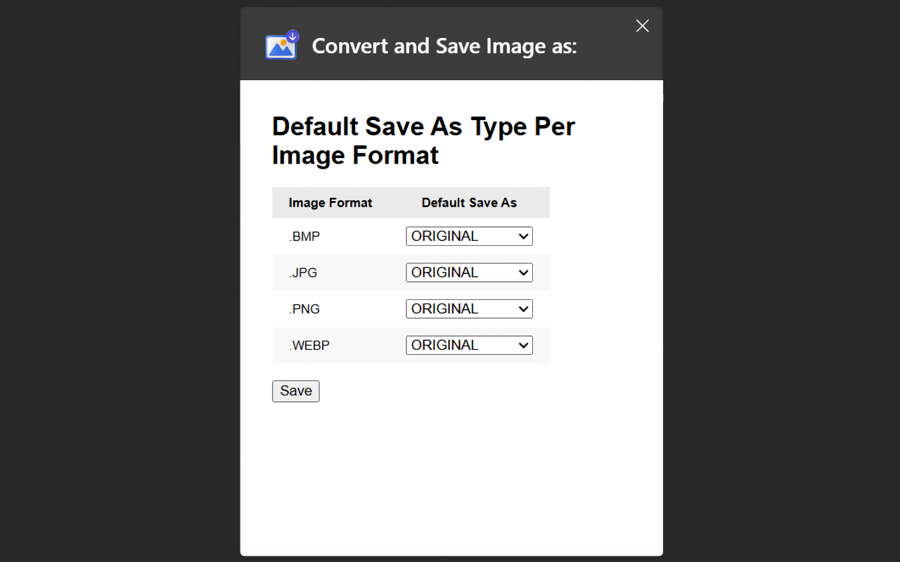 转换并保存图片为 chrome谷歌浏览器插件_扩展第3张截图