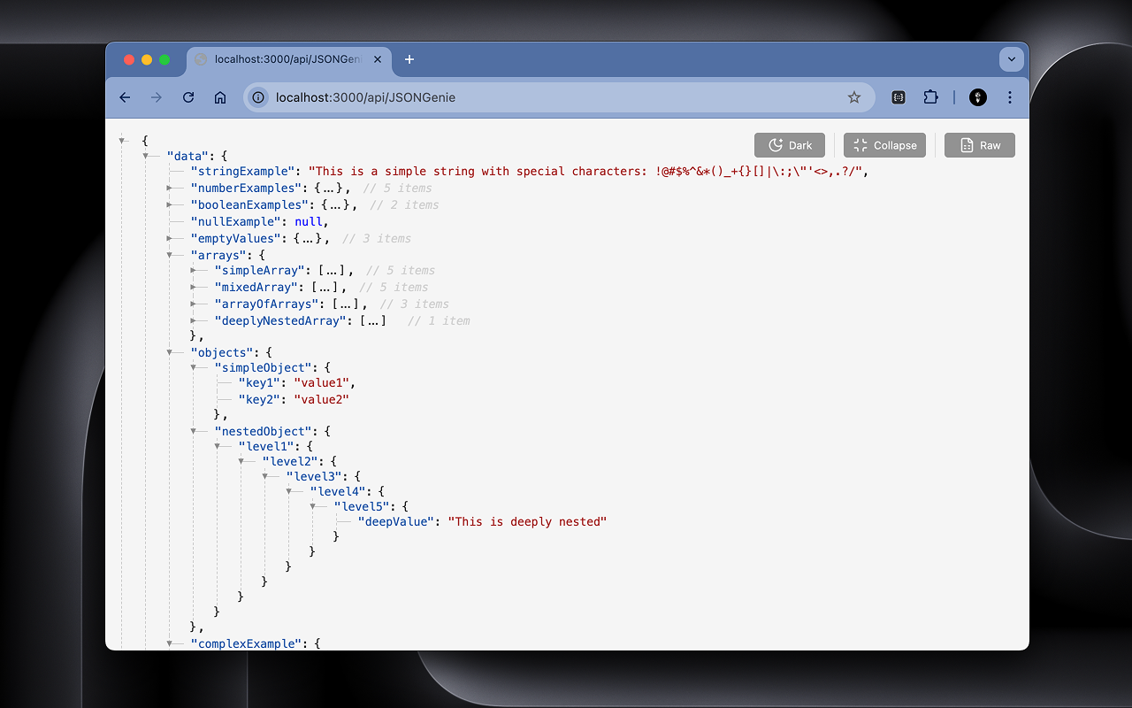 JSONGenie - Beautify, Format & Visualize chrome谷歌浏览器插件_扩展第2张截图