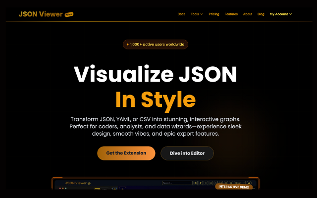 JSON Viewer - Visualize into interactive graphs chrome谷歌浏览器插件_扩展第4张截图