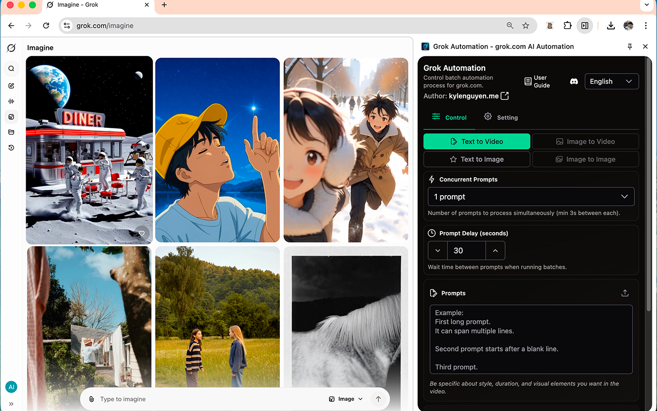 Grok Automation - Auto Grok on Grok.com chrome谷歌浏览器插件_扩展第1张截图