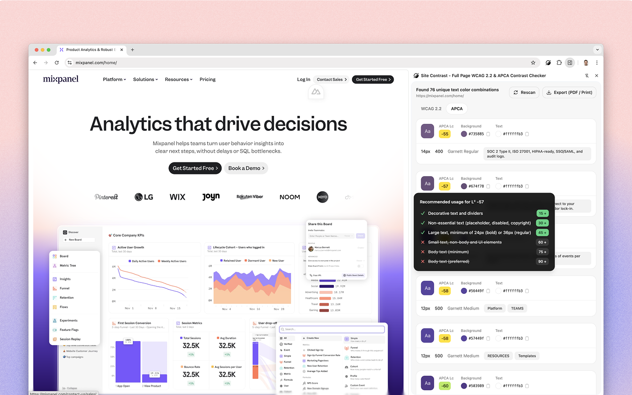 Site Contrast - Full Page WCAG 2.2 & APCA Contrast Checker chrome谷歌浏览器插件_扩展第1张截图