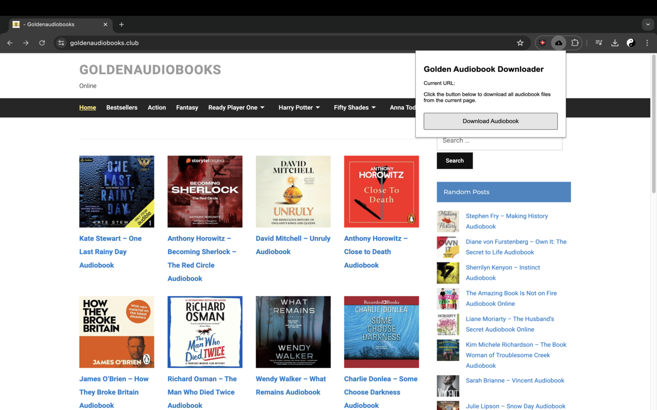 Golden Audiobook Downloader chrome谷歌浏览器插件_扩展第3张截图