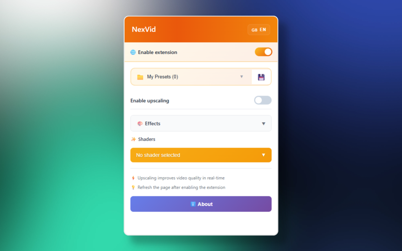 NexVid - Real-time Video Upscaler & Enhancer chrome谷歌浏览器插件_扩展第4张截图