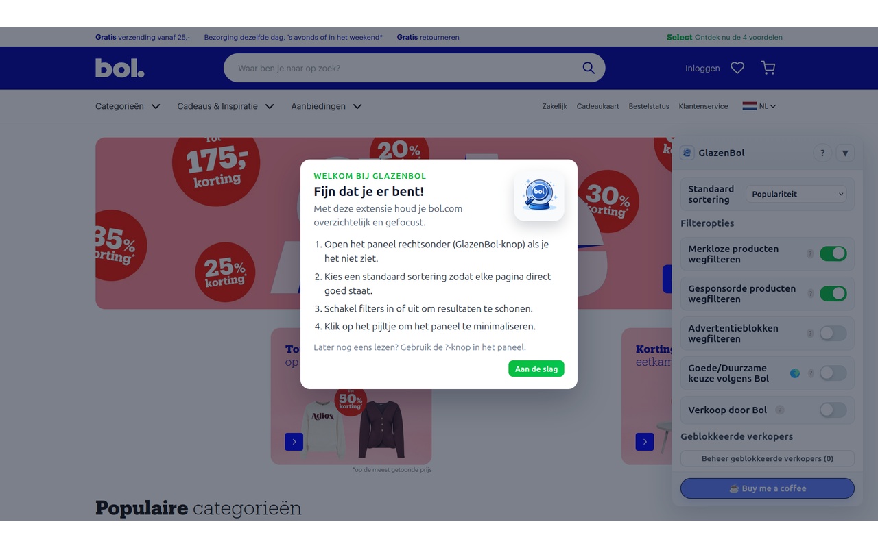 GlazenBol chrome谷歌浏览器插件_扩展第1张截图