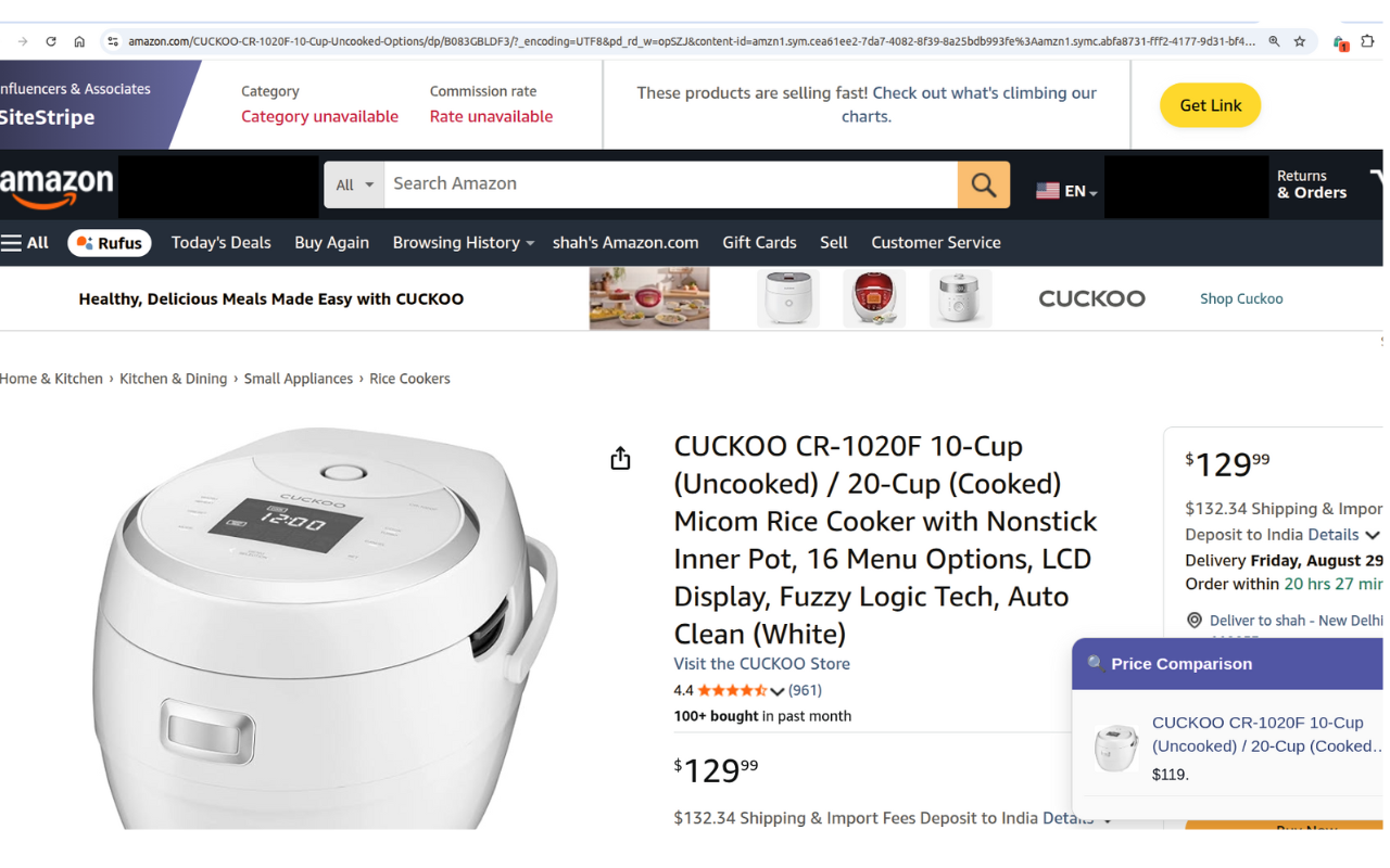 Honey Smart Price - Keepa Walmart Shoptimate Eurosaver chrome谷歌浏览器插件_扩展第4张截图