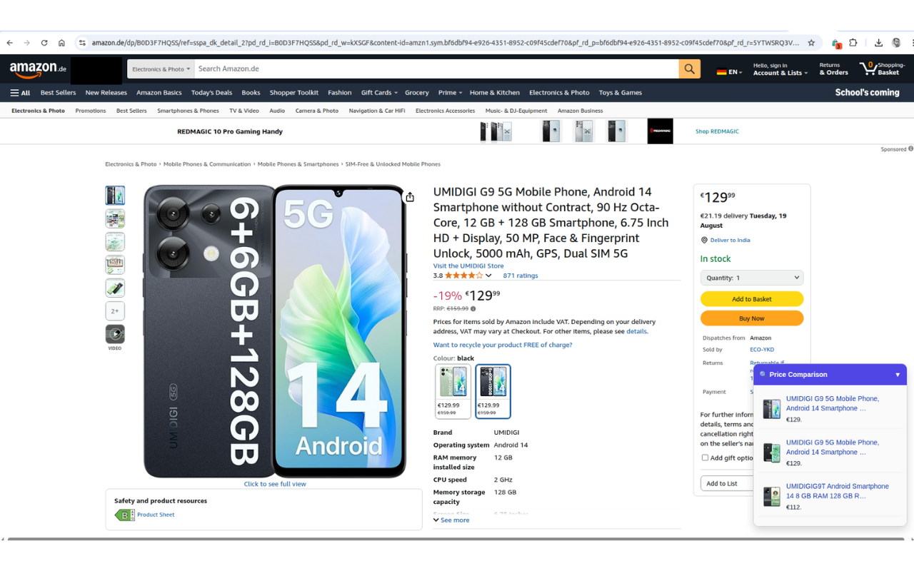 Honey Smart Price - Keepa Walmart Shoptimate Eurosaver chrome谷歌浏览器插件_扩展第5张截图