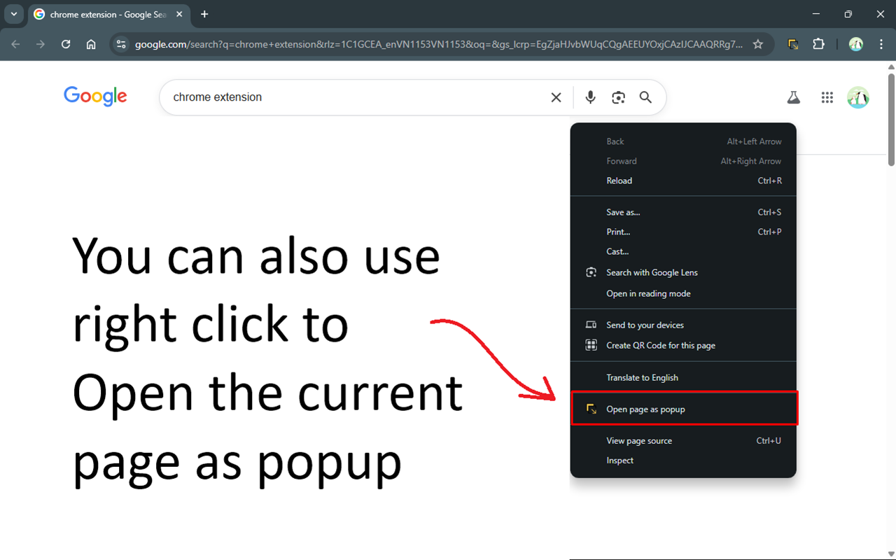 Poppify - Open-as-popup chrome谷歌浏览器插件_扩展第1张截图