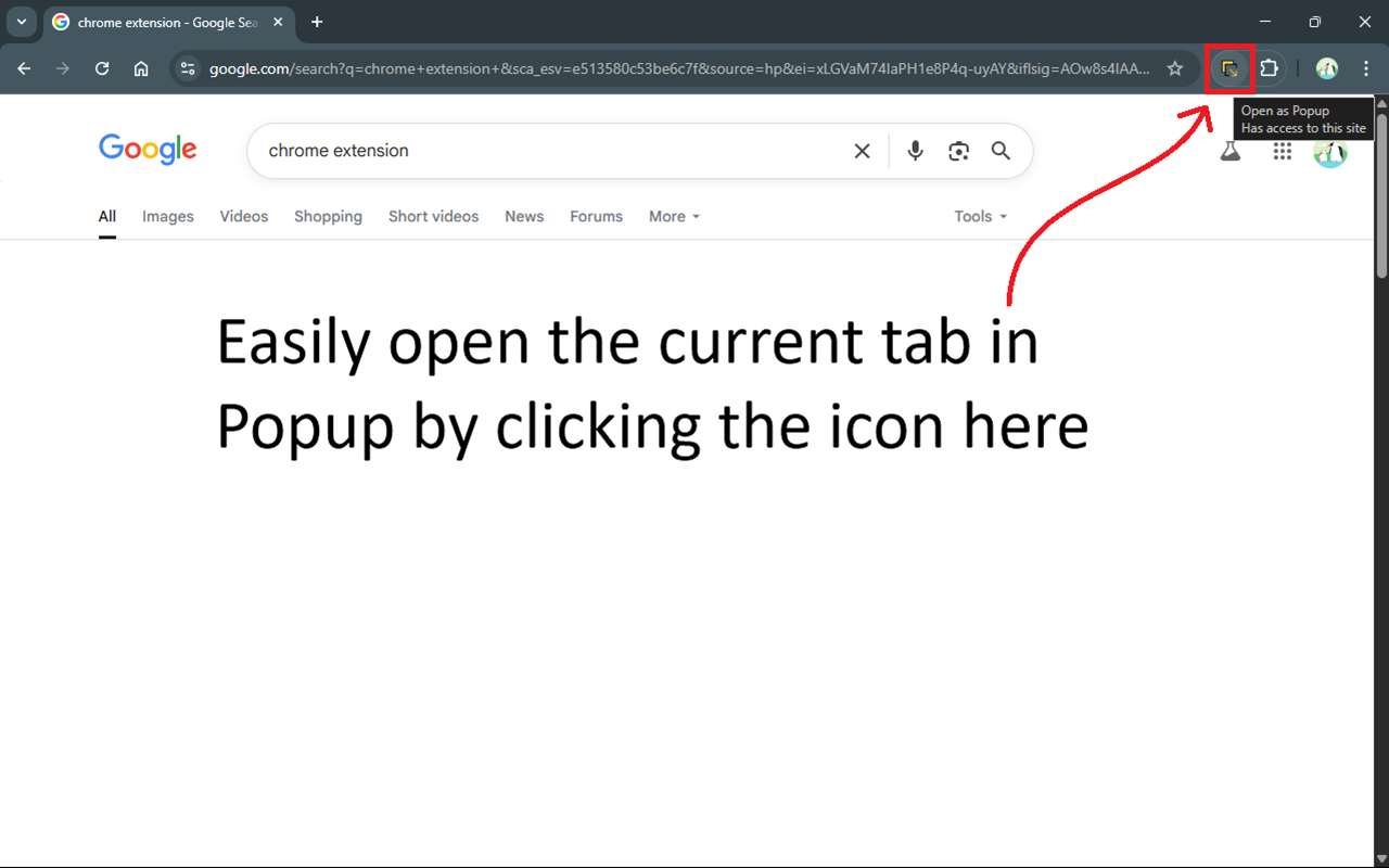 Poppify - Open-as-popup chrome谷歌浏览器插件_扩展第3张截图