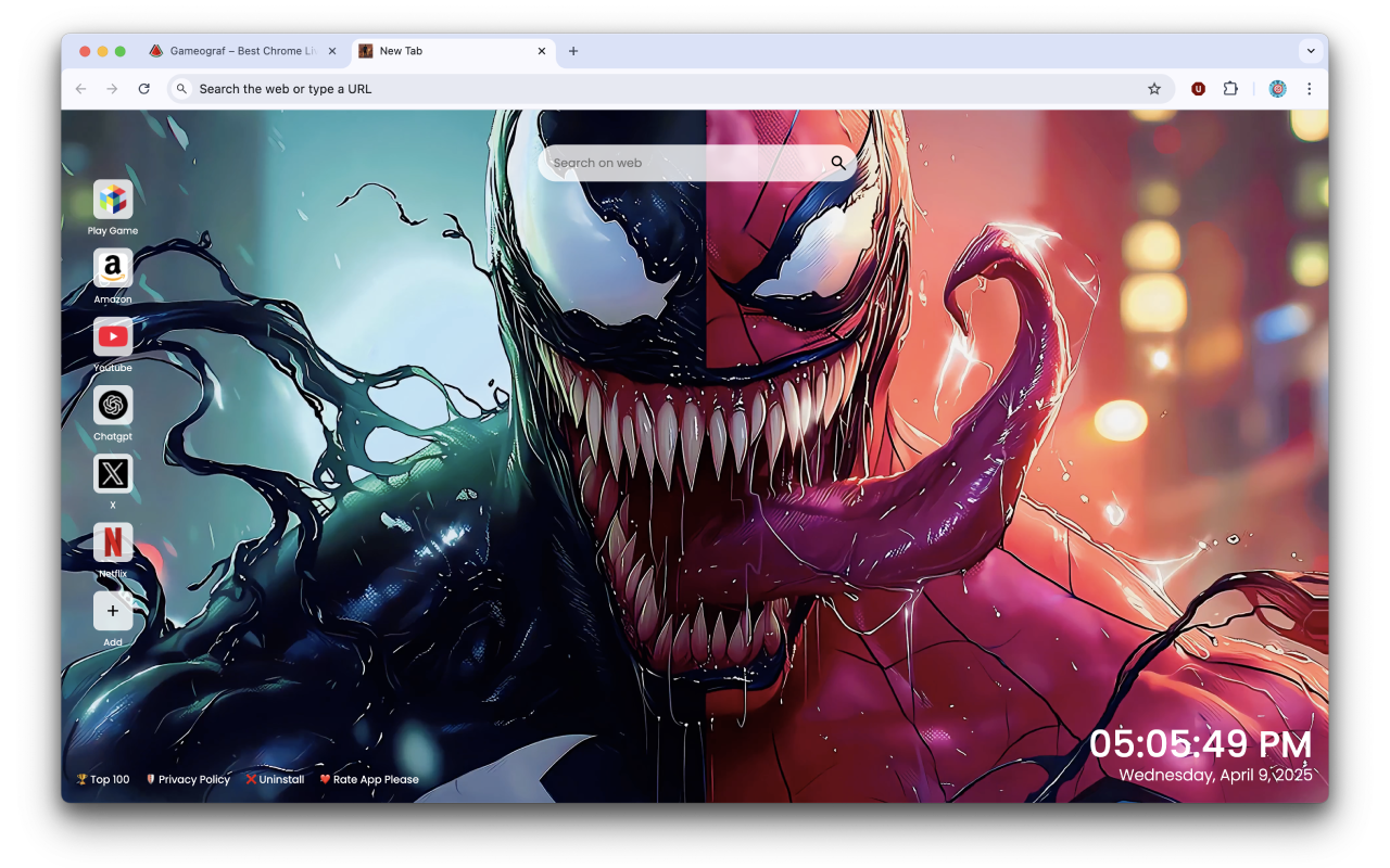 Venom VS Spider-Man Live Wallpaper chrome谷歌浏览器插件_扩展第3张截图