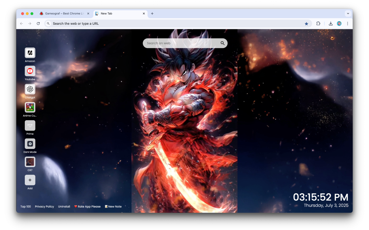 Son Goku Live Wallpaper chrome谷歌浏览器插件_扩展第1张截图
