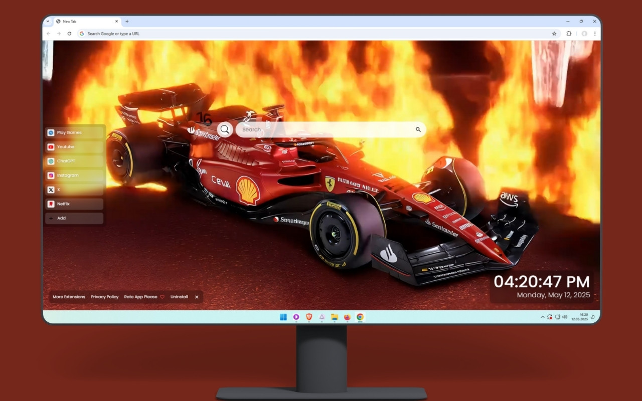 Ferrari F1 Car Live Wallpaper chrome谷歌浏览器插件_扩展第4张截图