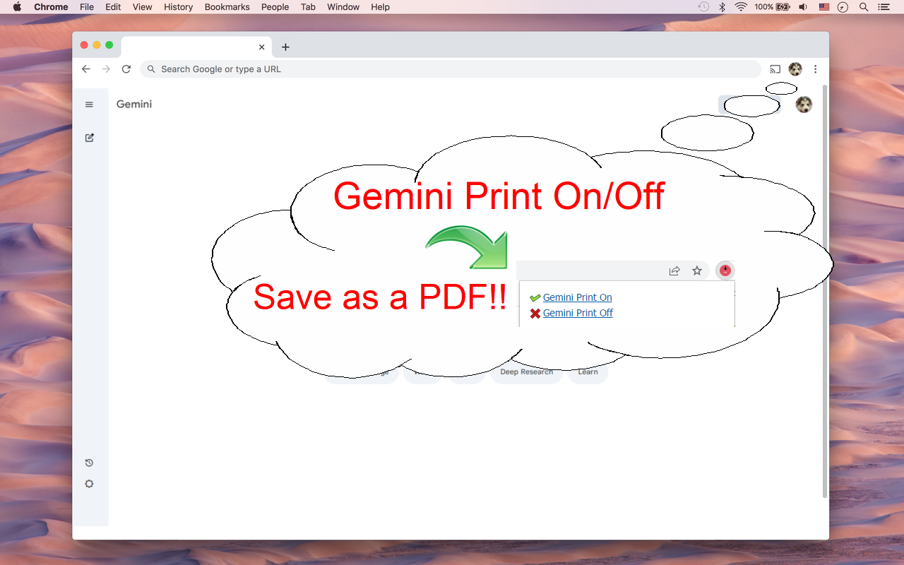 Print and PDF for Gemini chrome谷歌浏览器插件_扩展第1张截图